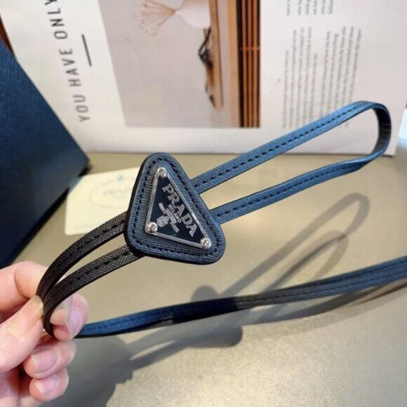 Prada Saffiano Leather Bolo Tie Unisex - Picture 1 of 5